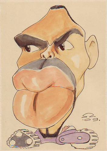 Cartoon: Ken Knafou (medium) by zed tagged ken,knafou,artist,usa,portrait,caricature,wittygraphy