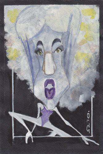 Cartoon: Lady Gaga (medium) by zed tagged lady,gaga,england,singer,music,famous,people,portrait,caricature