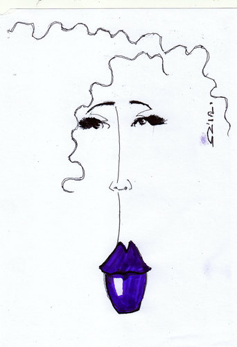 Cartoon: ljubica (medium) by zed tagged artist,cartoonist,caricature,portrait,world,turkey,friend,menekse,violet,ljubica