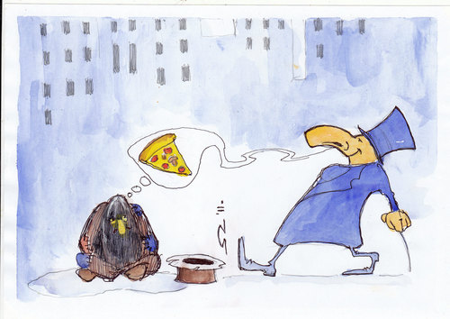 Cartoon: pizza dream (medium) by zed tagged hunger,food,world,pizzapitch