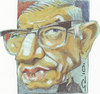 Cartoon: Jean Paul Sartre (small) by zed tagged jean,paul,sartre,france,writer,philosopher,portrait,caricature
