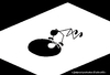 Cartoon: black hole? mirror? (small) by schmidibus tagged schwarz,weiß,loch,erkenntnis,narziss,spiegell