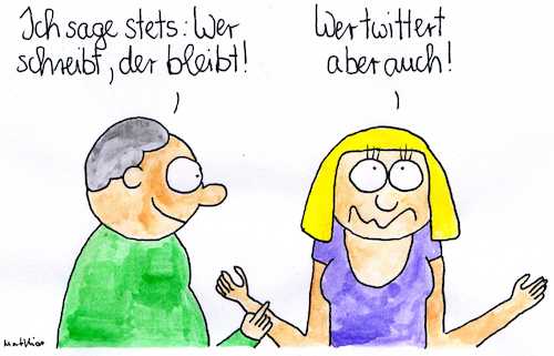 Twittern und Bleiben