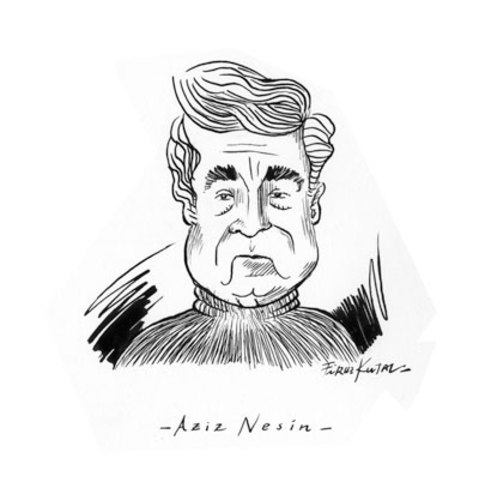 Cartoon: Aziz Nesin... (medium) by firuzkutal tagged writer,ironi,satire,humour,firuzkutal,madimak,sivas,aziznesin,nesin,aziz