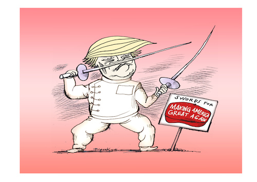 Trump draws swords on the very f