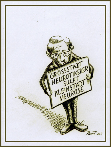 Cartoon: Großstadtneurotiker (medium) by Parallelallee tagged woody,alan,großstadtneurotiker