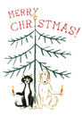 Cartoon: Harmonie unterm Baum (small) by Thilo Krapp tagged weihnachten,christmas,hund,katze,und,katz,cats,and,dogs,dog,cat,merry,frohe,weihnachtskarte,christbaum,weihnachtsbaum,tree
