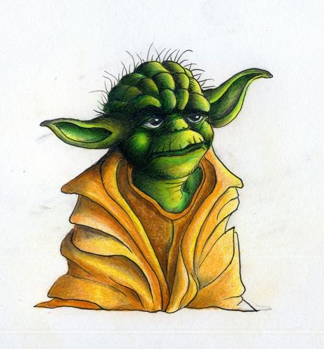 Cartoon: Yoda (medium) by Jupp tagged yoda,star,wars,cinema,kino,kult,jedi,jupp,illustration,toon,cartoon,fan,science,fiction