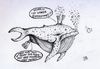 Cartoon: Wal (small) by Jupp tagged wal sea ocean diver taucher jupp cartoon