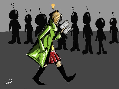 Cartoon: Reading is the key (medium) by yara tagged reading,is,the,key