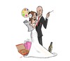 Cartoon: The bride and groom (small) by yara tagged the,bride,and,groom