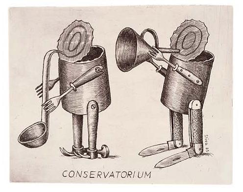 Cartoon: Conservatorium (medium) by Jiri Sliva tagged music,