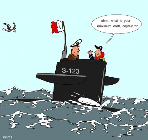 Cartoon: submarine conversation (medium) by pilot tagged submarine,navy,ship,boat,pilot,pilotage,sea