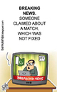 Cartoon: Breaking news from Pakistan (small) by bamulahija tagged pakistan cricket cartoon spot finxing