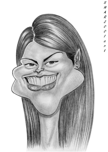 Cartoon: Lindsey Shaw (medium) by shar2001 tagged caricature,lindsey,shaw