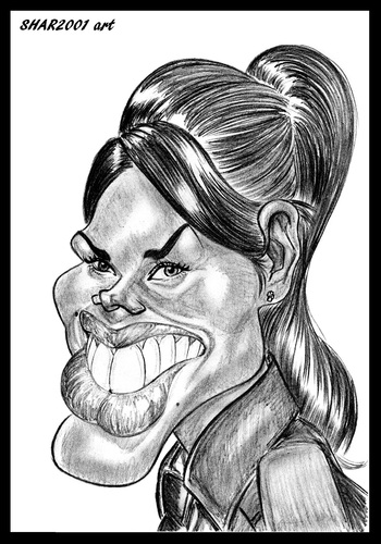 Cartoon: Missy Peregrym 2 (medium) by shar2001 tagged caricature,missy,peregrym,andy,mc,nally