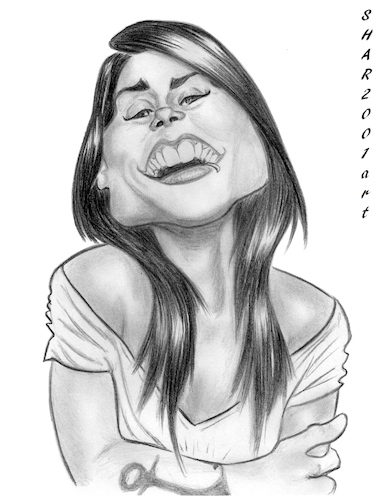 Cartoon: Pascale Picard (medium) by shar2001 tagged caricature,pascale,picard,band,canada