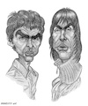 Cartoon: The Gallaghers (small) by shar2001 tagged caricature,liam,and,noel,gallagher