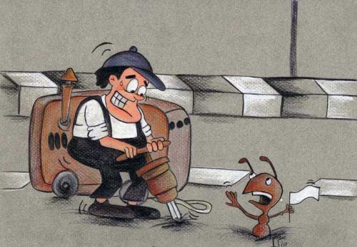 Cartoon: Peace (medium) by nikooray tagged peace,worker,ant