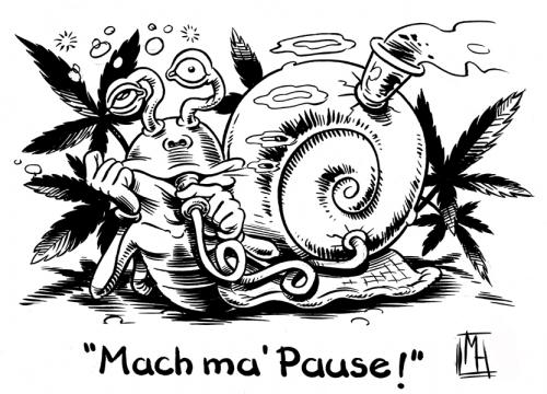 Cartoon: ja....schnecke.ne (medium) by herr Gesangsverein tagged hasch