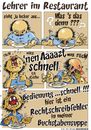 Cartoon: Lehrer im Restaurant (small) by BARHOCKER tagged lehrer,restaurant,fehler