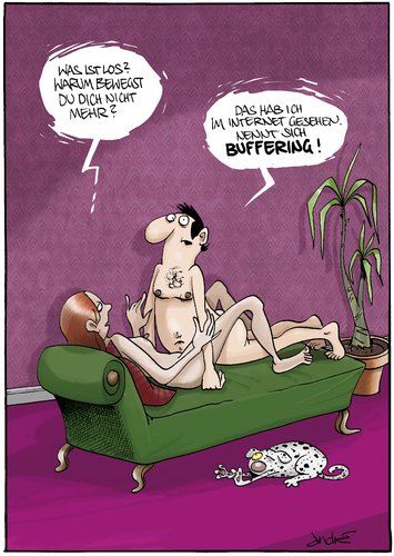 Cartoon: Buffering (medium) by andre sedlaczek tagged internet,www,video,love,liebe,internet,www,buffering,streaming,web,liebe,leidenschaft,lust