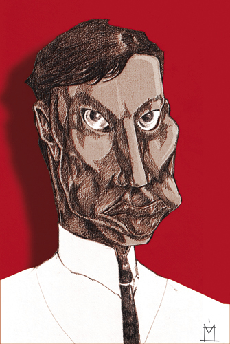 Cartoon: Boris Pasternak (medium) by Mattia Massolini tagged pasternak,caricature,mattia,massolini