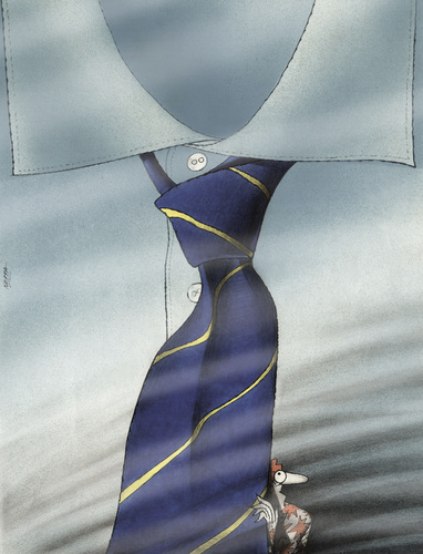 Cartoon: ...necktie... (medium) by Nekra tagged necktie