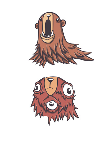 Cartoon: Bear character Heads Pt. 3 (medium) by Playa from the Hymalaya tagged bär,bear,bären,bears,charaktere,characters,comic
