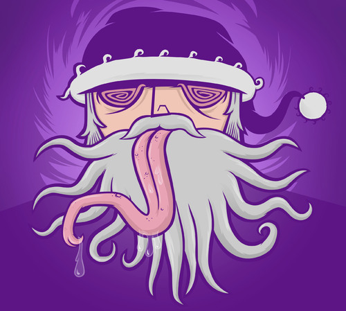 Cartoon: Medusa Santa (medium) by Playa from the Hymalaya tagged santa,claus,weihnachtsmann,christmas,weihnachten,xmas,medusa,tongue,zunge