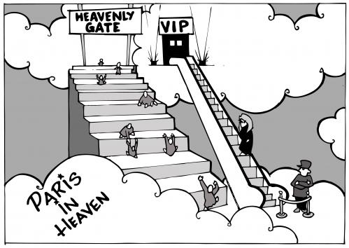 Cartoon: Paris in heaven (medium) by Playa from the Hymalaya tagged paris,hilton