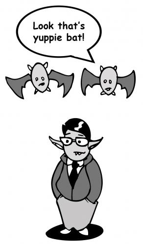 Cartoon: Yuppie bat (medium) by Playa from the Hymalaya tagged batman,yuppie,bat