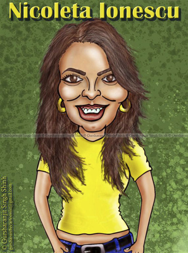 Cartoon: Nicoleta Ionescu (medium) by gursharanthecartoonist tagged caricature