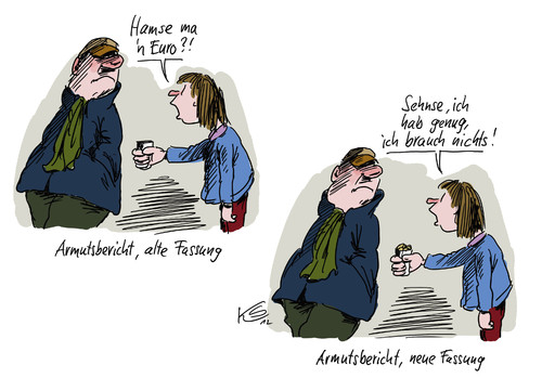 Cartoon: Armutsbericht (medium) by Stuttmann tagged armutsbericht
