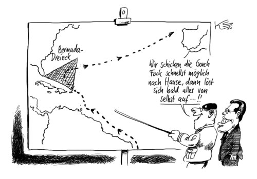 Cartoon: Bermuda (medium) by Stuttmann tagged gorch,fock,guttenberg,bundeswehr,marine,gorch fock,guttenberg,bundeswehr,marine,gorch,fock