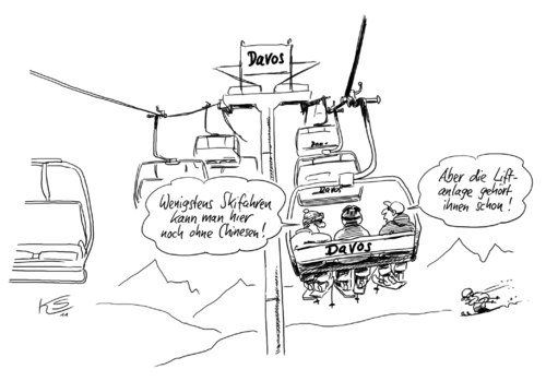 Cartoon: Davos (medium) by Stuttmann tagged davos,gipfel,china,davos,gipfel,china