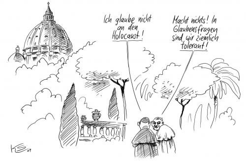 Cartoon: Glaube (medium) by Stuttmann tagged papst,vatikan,glaube,kirche,religion,williamson,holocaust,leugner,papst,heilige,inquisition,richard williamson,bischof,holocaust,kritik,angela merkel,juden,scheiterhaufen,rehabilitation,exkommunion,benedikt,joseph alois ratzinger,judentum,konzentrationslager,bundeskanzlerin,richard,williamson,angela,merkel,joseph,alois,ratzinger,toleranz,rom,vatikan,vatikanstadt