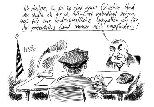 Cartoon: Griechin (medium) by Stuttmann tagged griechin,iwf,griechenland,griechin,iwf,griechenland