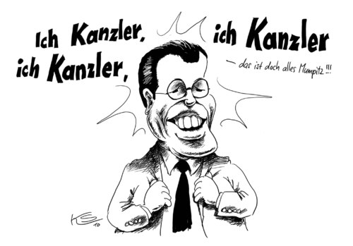 Cartoon: Ich Kanzler (medium) by Stuttmann tagged guttenberg,kanzler,guttenberg,kanzler