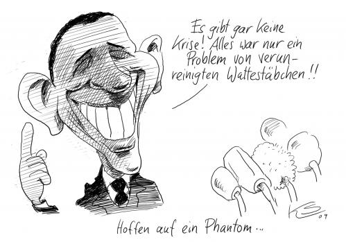 Cartoon: Keine Krise! (medium) by Stuttmann tagged wirtschaftskrise,finanzkrise,finanzordnung,rettungspakete,obama,dna,phantom,wattestäbchen,cartoon,cartoons,wirtschaftskrise,finanzkrise,wirtschaft,geld,finanzen,finanzordnung,rettungspakete,barack obama,dna,phantom,wattestäbchen,biologie,krise,politiker,präsident,usa,amerika,kariaktur,karikaturen,barack,obama