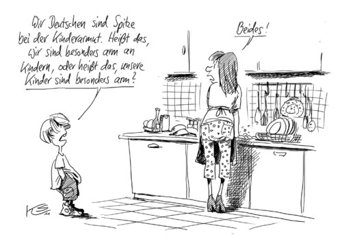 Cartoon: Kinderarmut (medium) by Stuttmann tagged kinderarmut