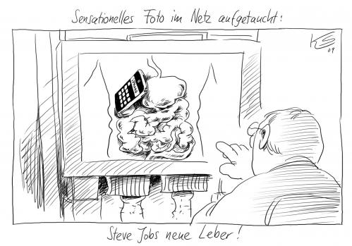 Cartoon: Leber (medium) by Stuttmann tagged steve,jobs,leber,iphone,apple,mac,steve jobs,leber,iphone,apple,mac,computer,operation,krankheit,gesundheit,steve,jobs