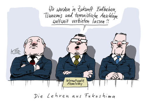 Cartoon: Lehren (medium) by Stuttmann tagged fukushima,japan,tsunami,atomkraft,akw