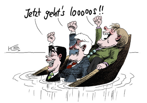 Cartoon: Looos! (medium) by Stuttmann tagged koalition