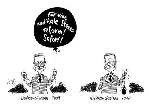 Cartoon: Luft (medium) by Stuttmann tagged steuersenkungen,fdp,westerwelle