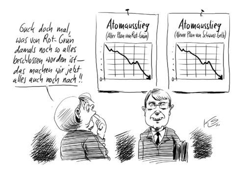 Cartoon: Nachmachen (medium) by Stuttmann tagged nachmachen,merkel,akw,atomkraft,ausstieg,nachmachen,angela merkel,akw,atomkraft,ausstieg,angela,merkel