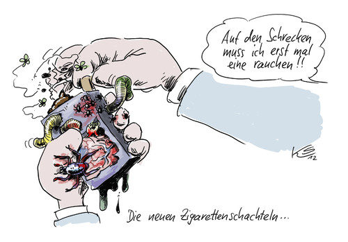 Cartoon: Neue Schachteln (medium) by Stuttmann tagged zigaretten,raucher