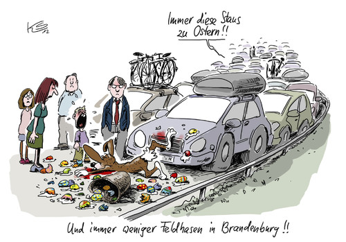 Cartoon: Ostern (medium) by Stuttmann tagged ostern,brandenburg,hasen