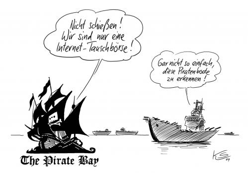 Cartoon: Pirate Bay (medium) by Stuttmann tagged internet,tauschbörse,pirate,bay,cartoon,cartoons,internet,www,online,web,tauschbörse,pirate,bay,ebay,handel,verkauf,wirtschaft,plünderung,kriminalität,verbrechen,geld,boote,piraten