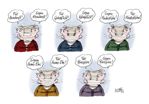 Cartoon: Prinzipien (medium) by Stuttmann tagged prinzipien,merkel,cdu